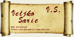 Veljko Sarić vizit kartica